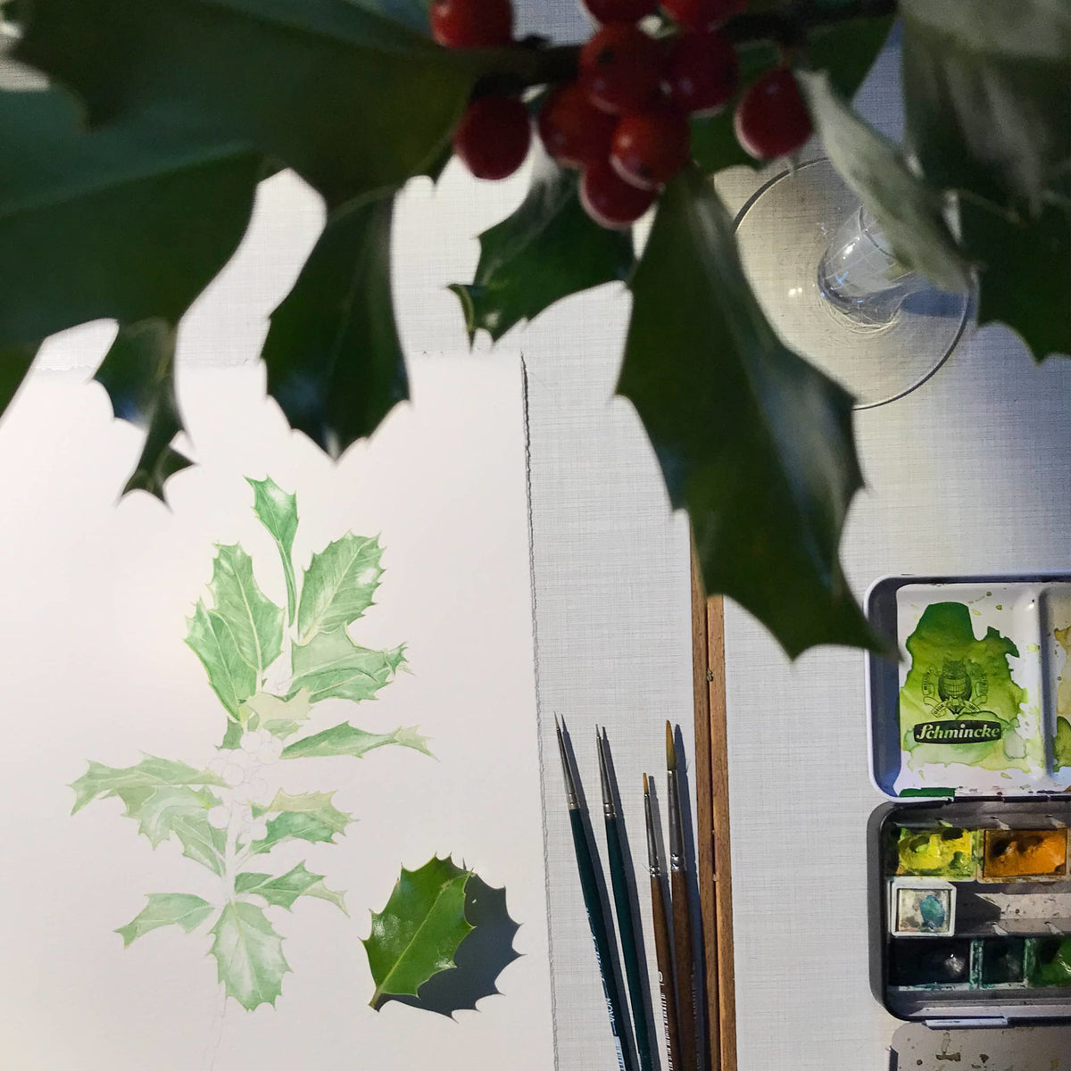 Aikona Illustration Grußkarte Ilex