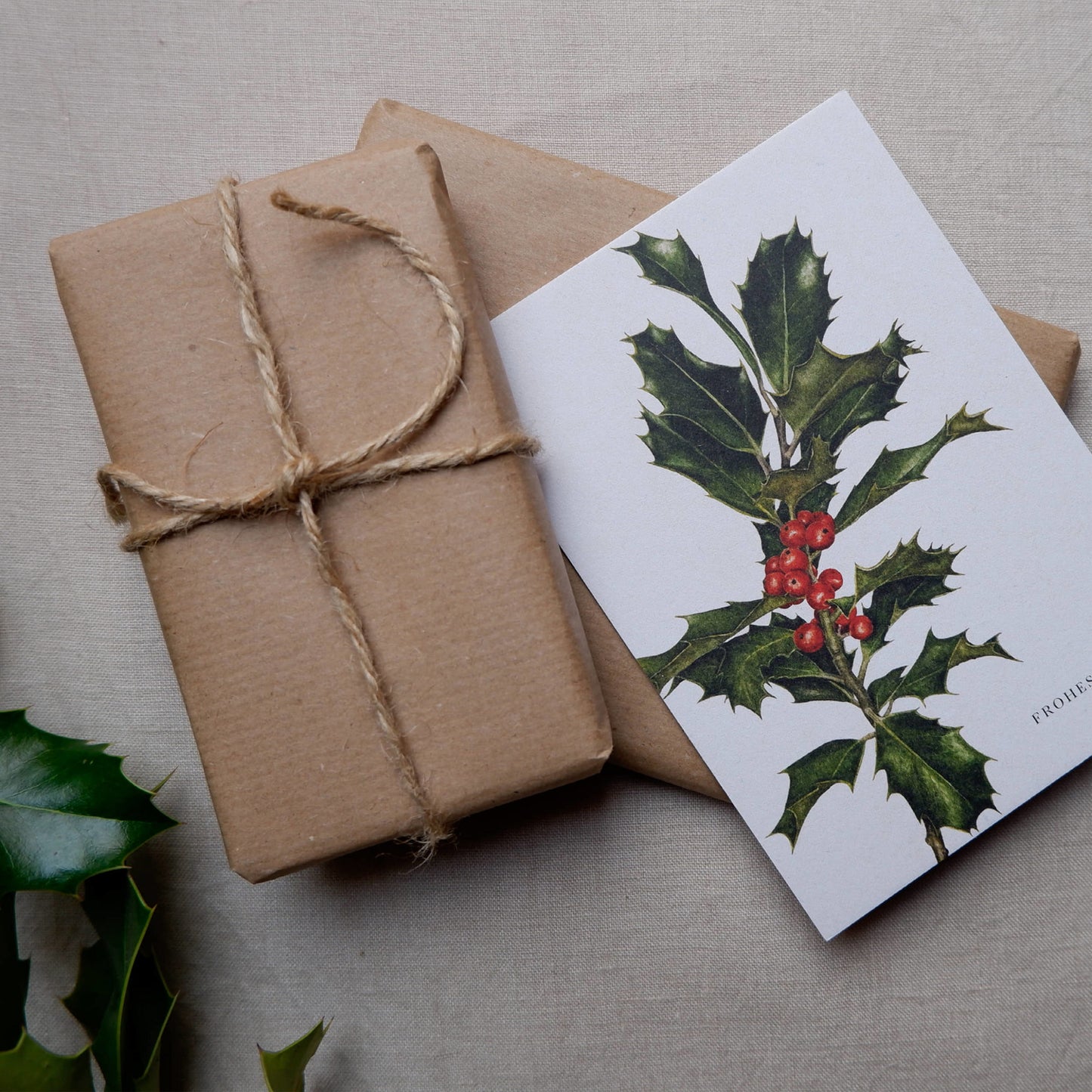 Aikona Illustration Grußkarte Ilex