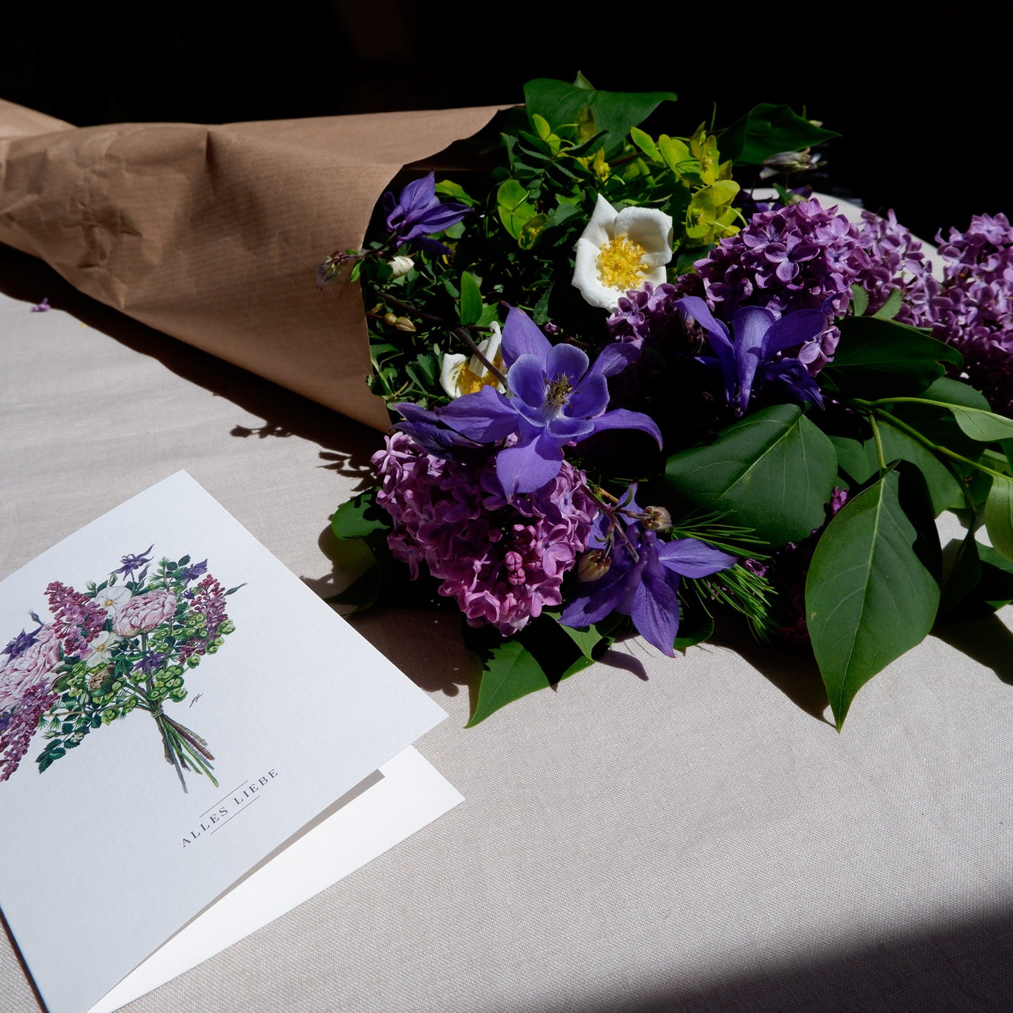 Aikona Illustration Klappkarte Alles Liebe