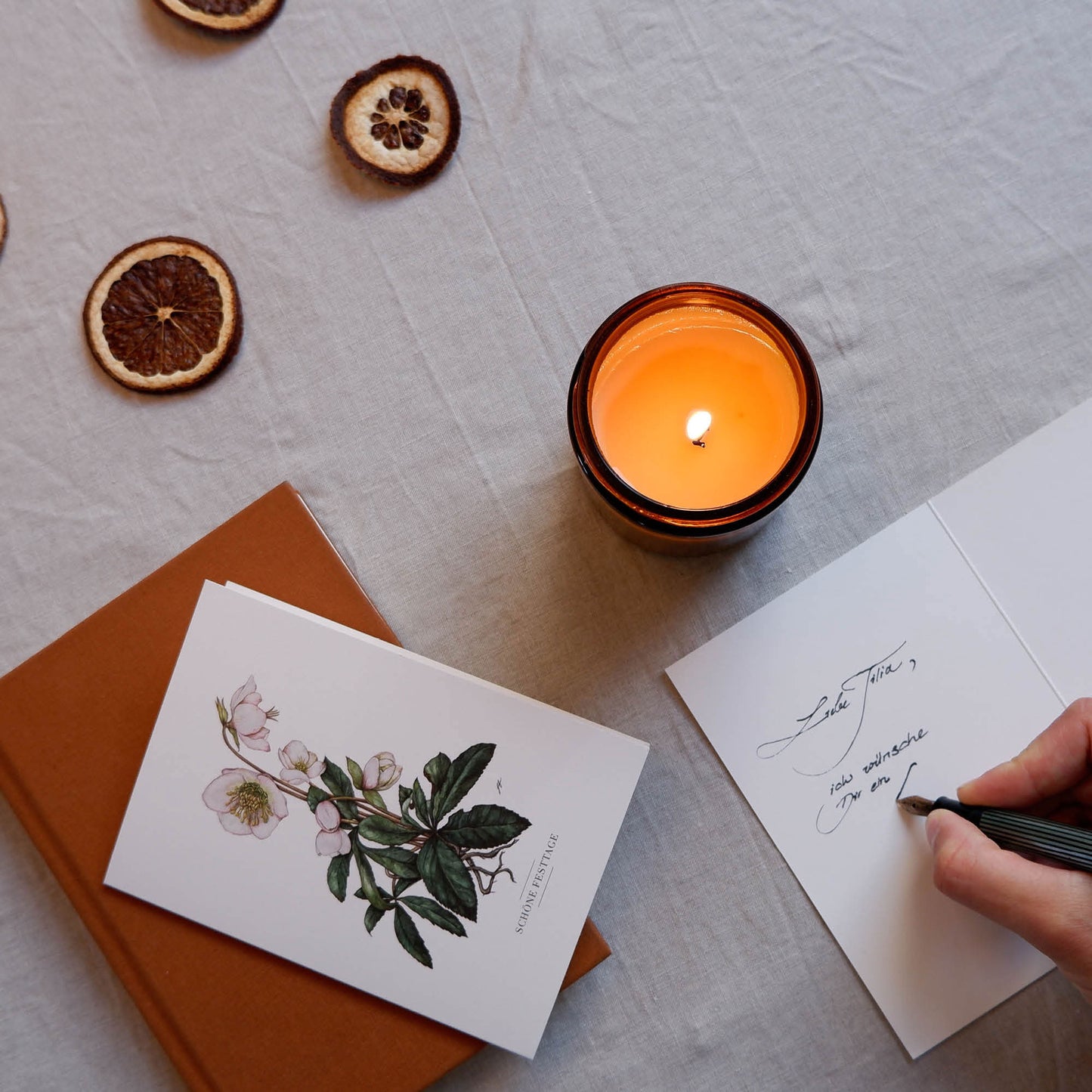 Aikona Illustration Klappkarte Christrose