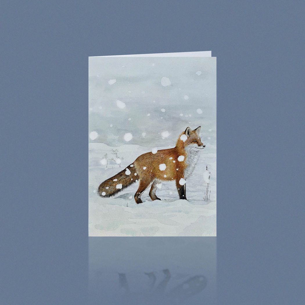 Aikona Illustration Klappkarte Fuchs