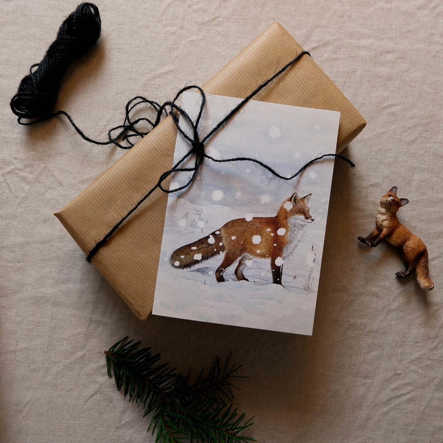 Aikona Illustration Klappkarte Fuchs