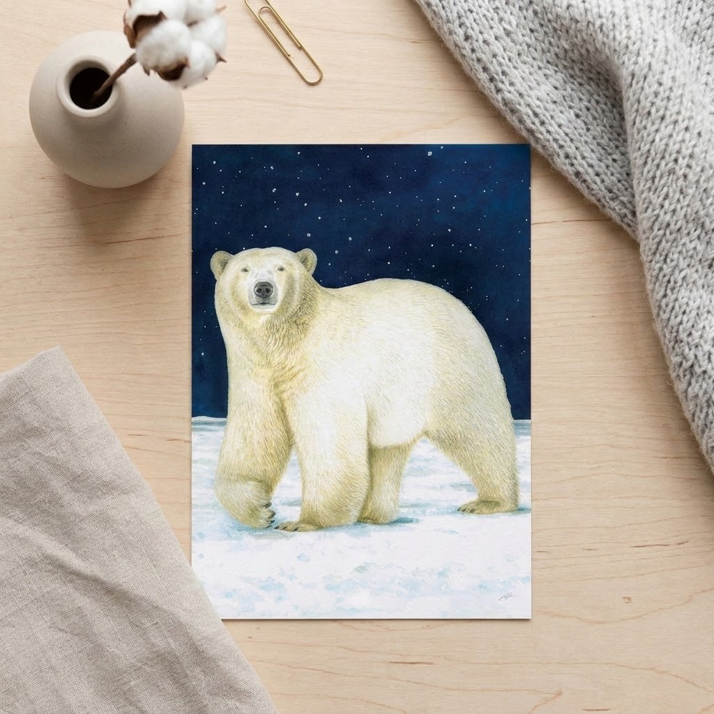 Aikona Illustration Grußkarte Eisbär