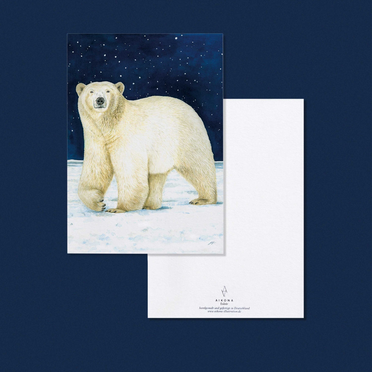Aikona Illustration Grußkarte Eisbär