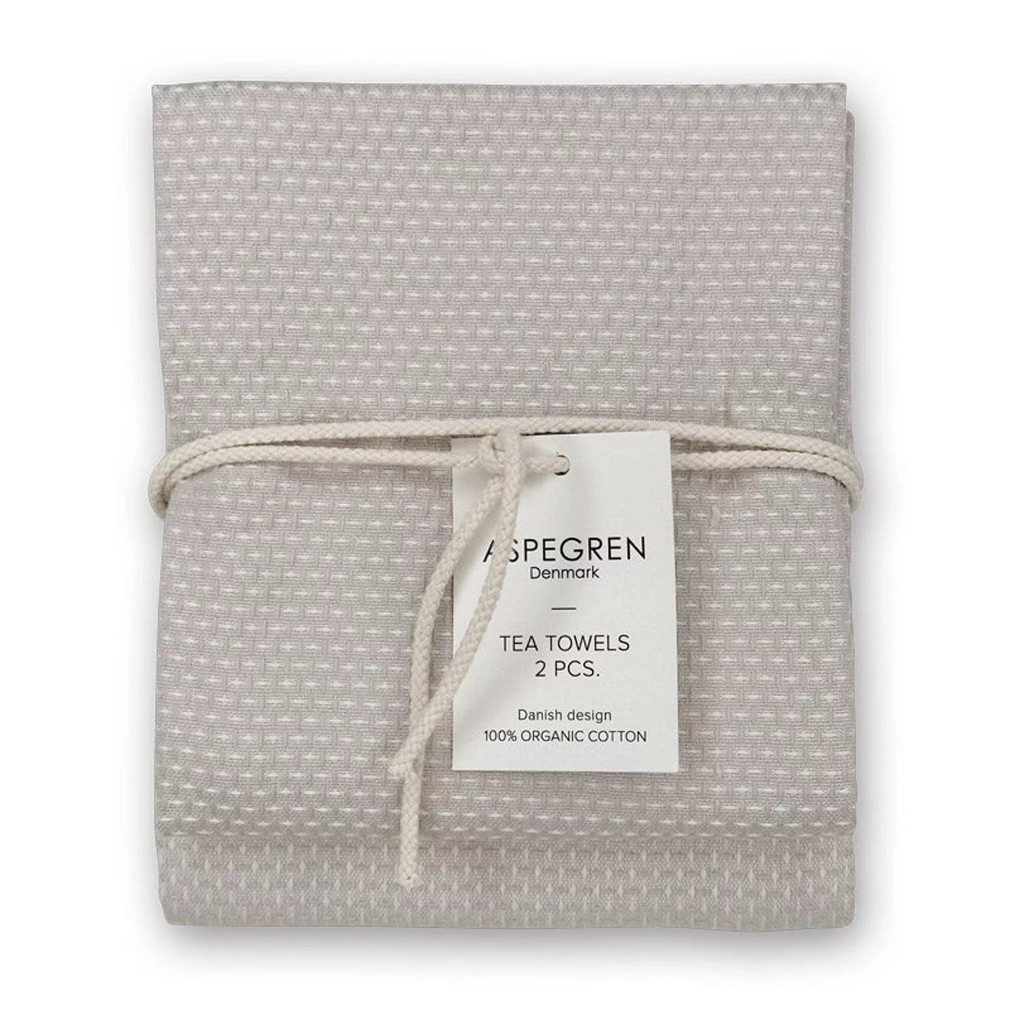 Aspegren Denmark Geschirrtuch Gastro hellgrau 2er-Set 50x70 cm