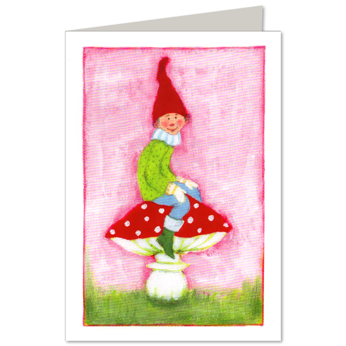 Aspegren Denmark Klappkarte Pixy auf Fliegenpilz