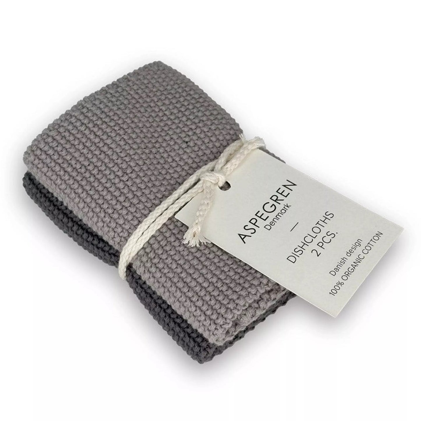 Aspegren Denmark Spültuch gestrickt grey 2er-Set