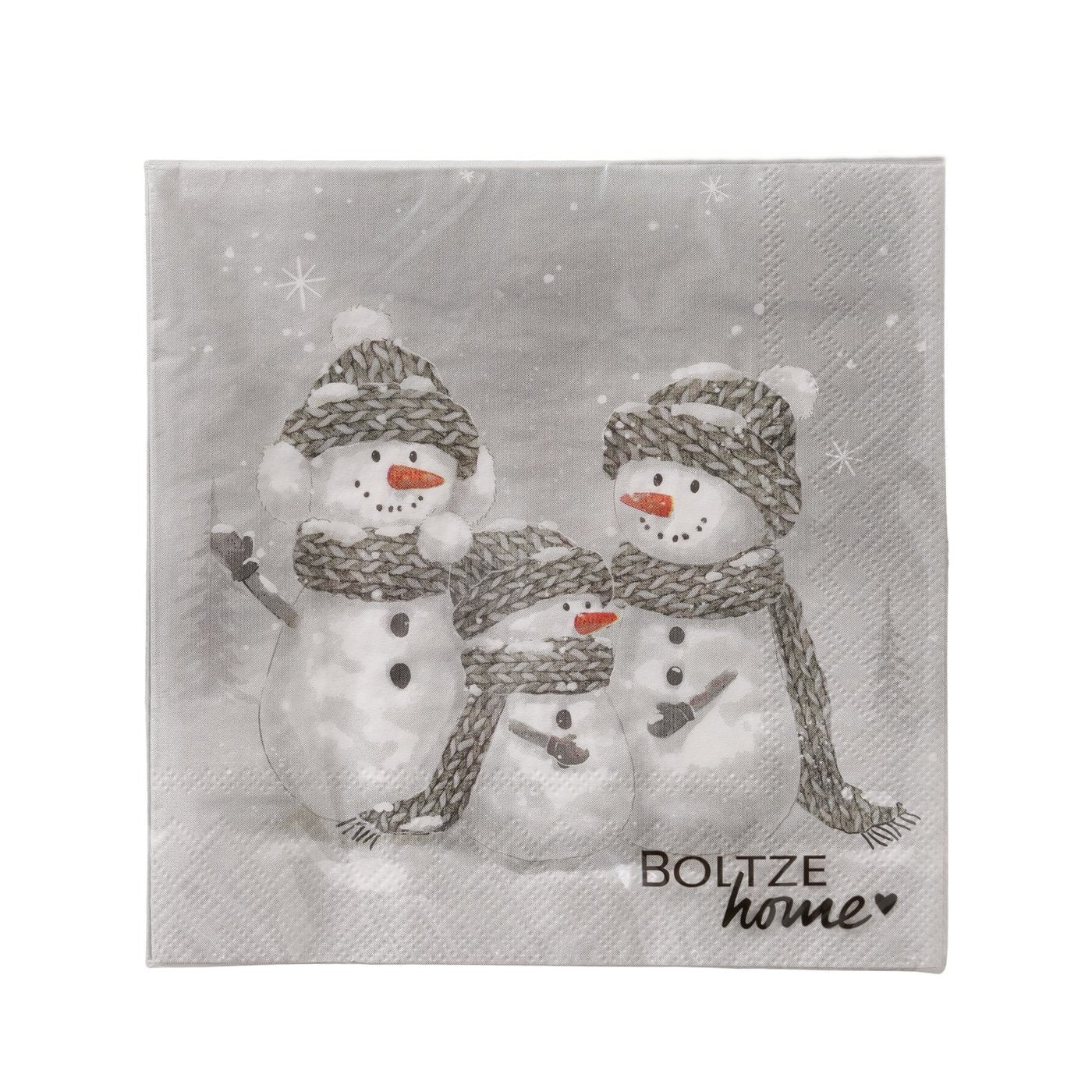 Boltze Home Papierservietten Frosty Family 33×33 cm