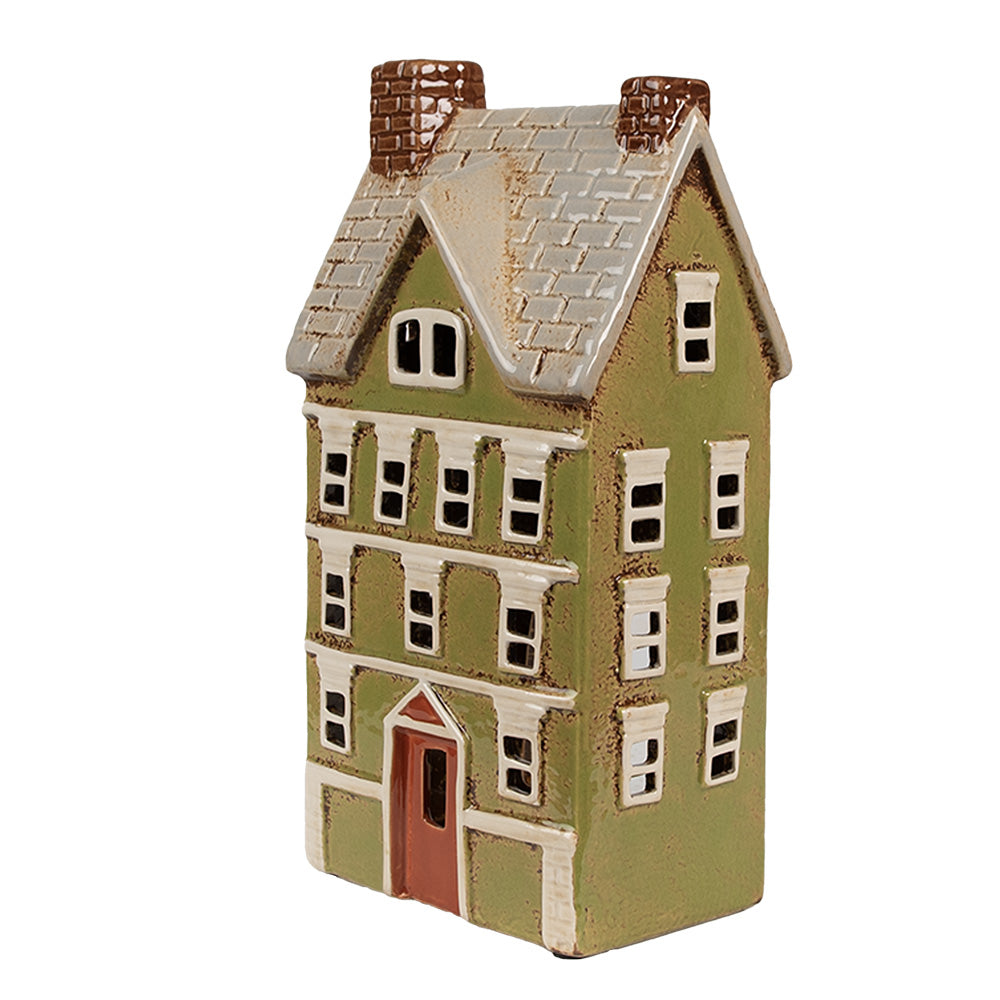 Clayre & Eef Teelichthaus grün 14x10x26 cm