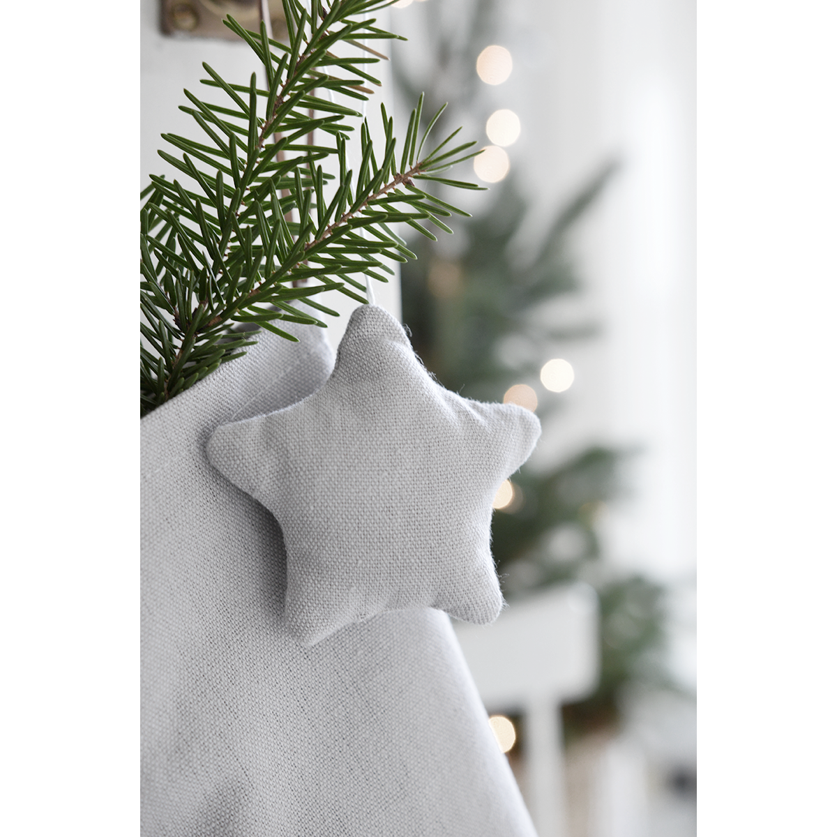 Delight Department Ornament Baumwolle Stern hellgrau