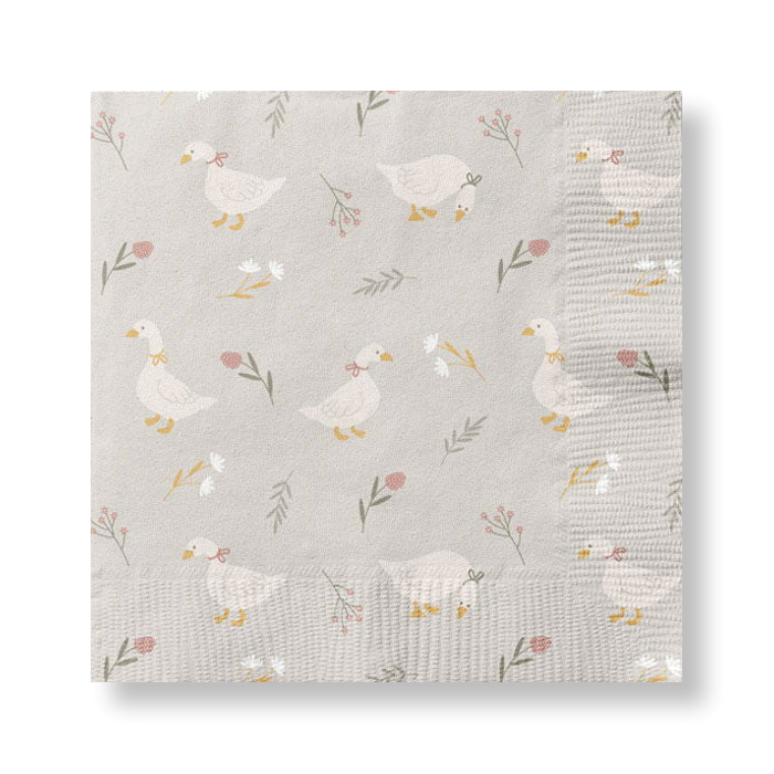 Det Gamle Apotek Lunch-Servietten kleine Gänse 33×33 cm