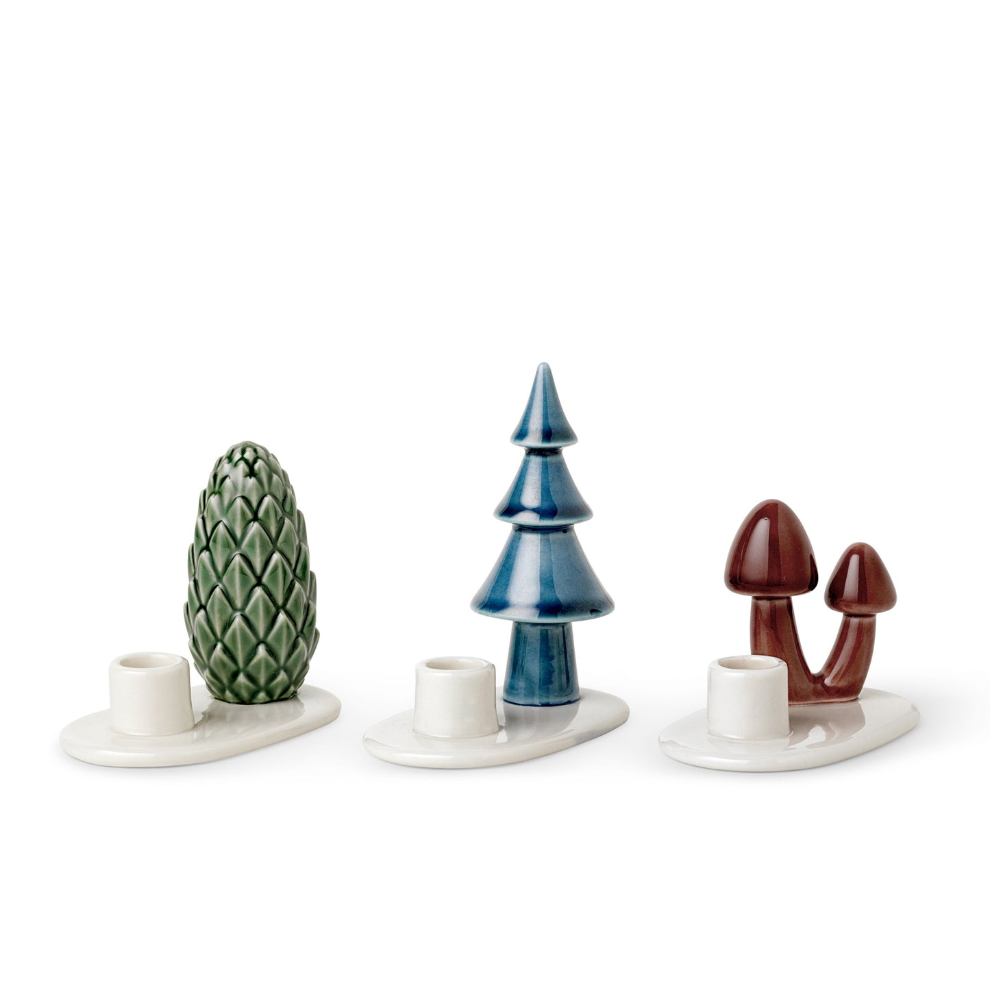 Dottir Nordic Design Kerzenhalter Winter Stories 3er-Set - Mushroom