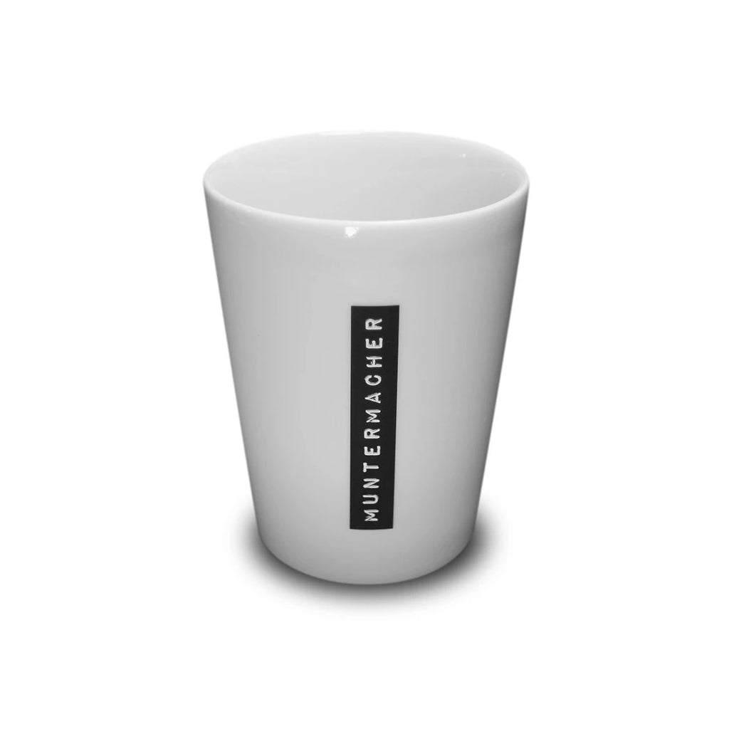 Goldscherben Becher Labelwrite Muntermacher Porzellan