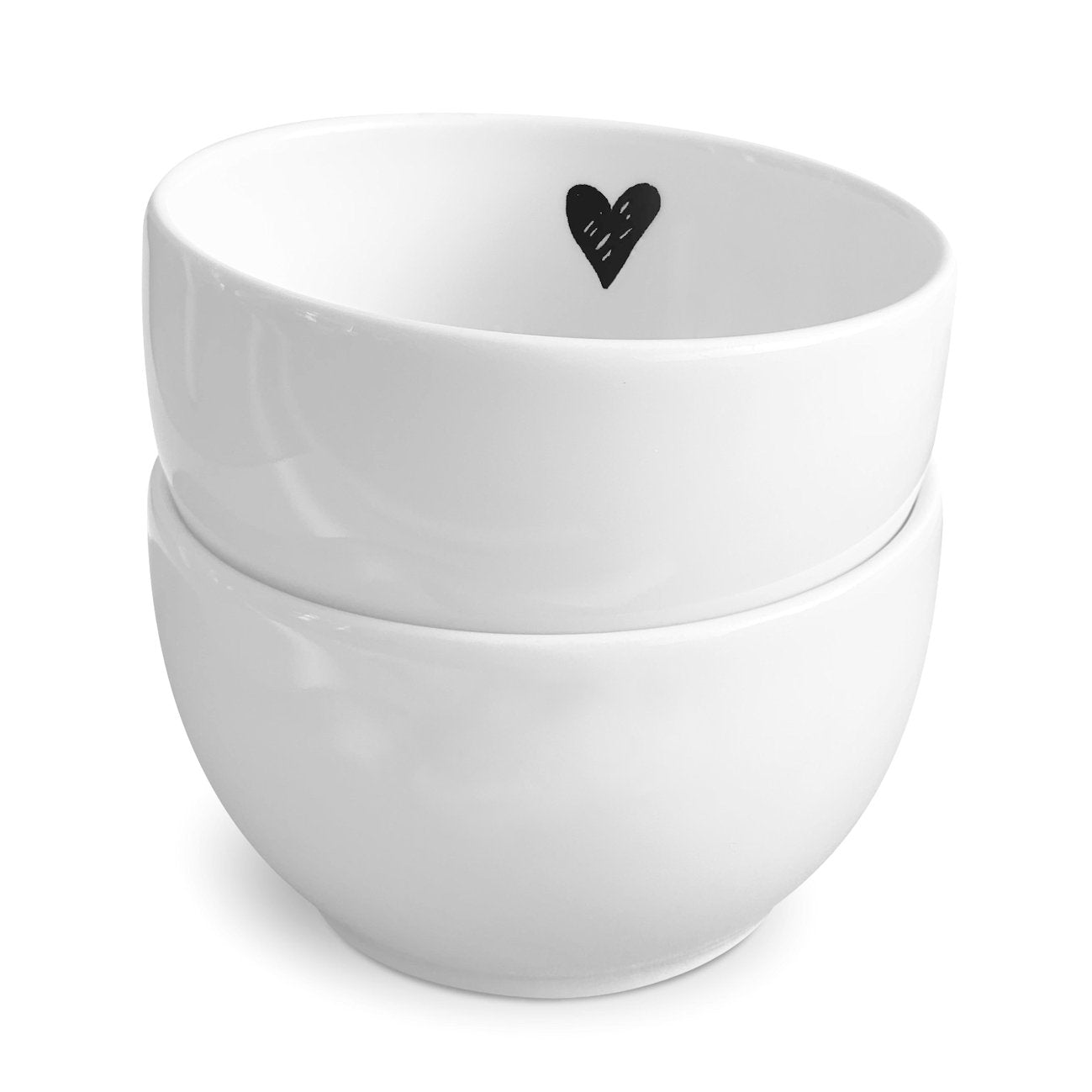 Goldscherben Dipschale Herz-Motiv innen Porzellan