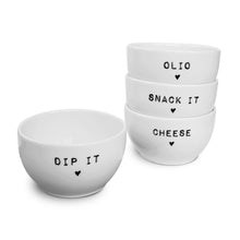 Lade das Bild in den Galerie-Viewer, Goldscherben Dipschale herzhaft Cheese Porzellan