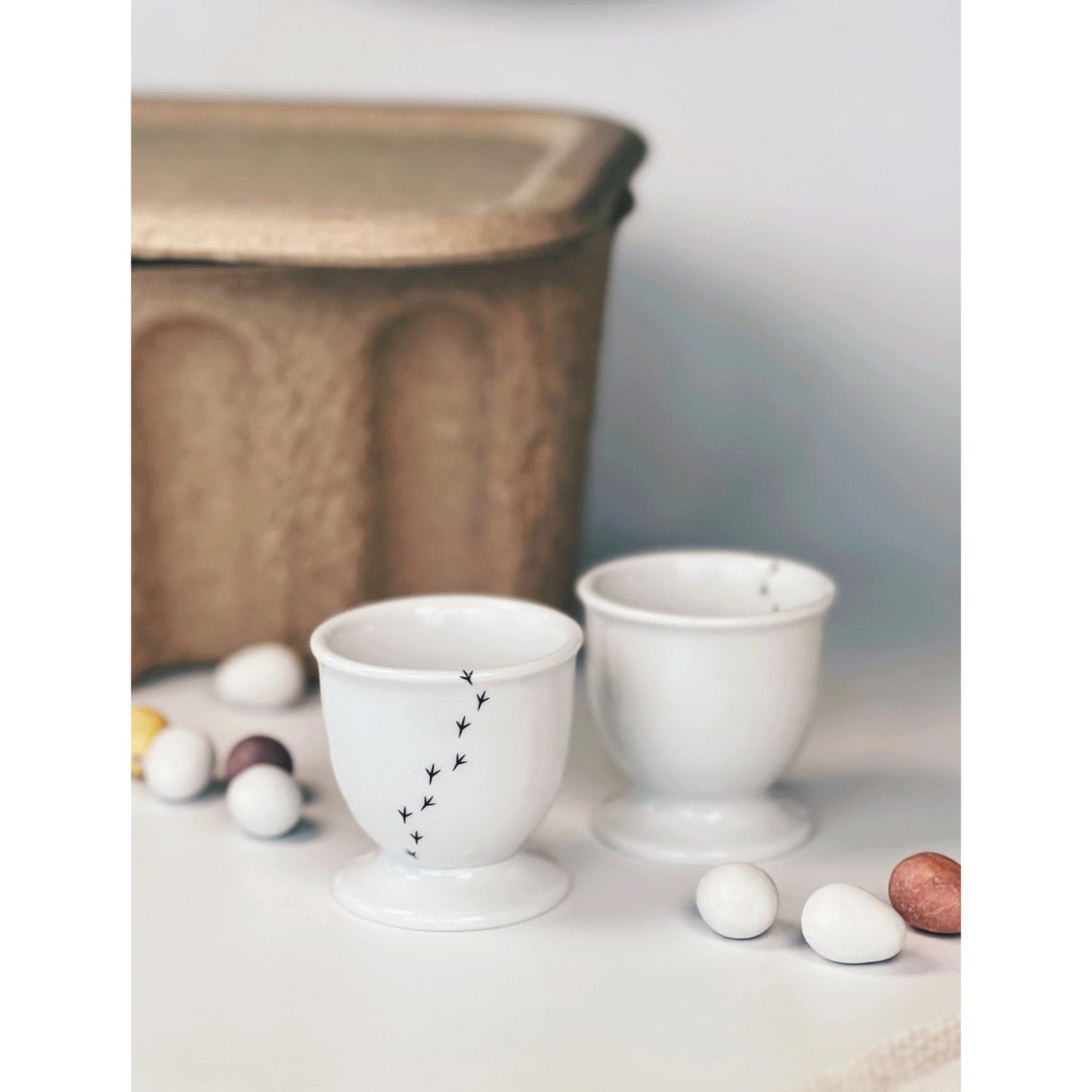 Goldscherben Eierbecher Ostern Porzellan