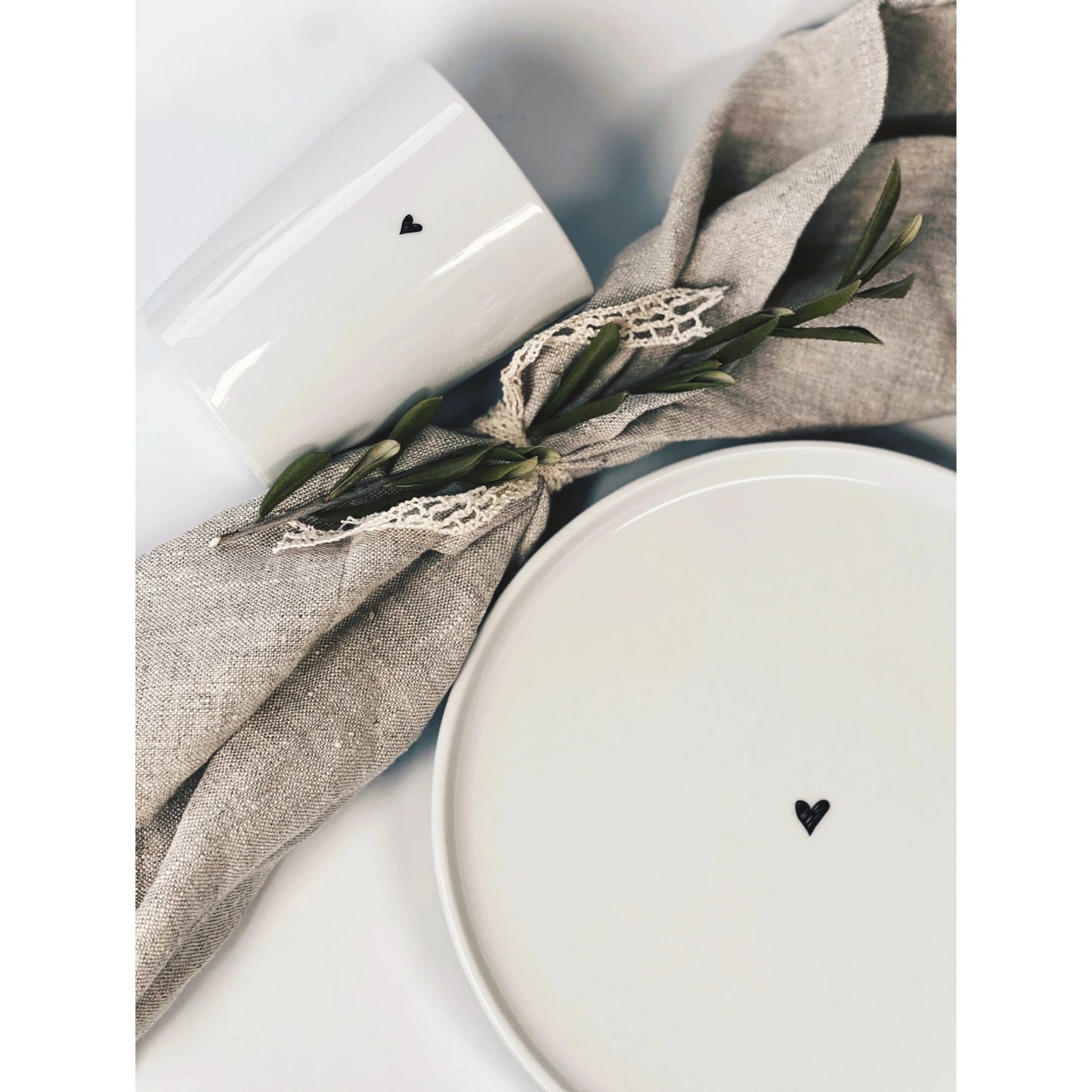 Goldscherben Teller Herz Porzellan