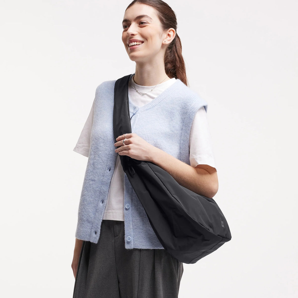GOT BAG Moon Bag Ruffle monochrome black