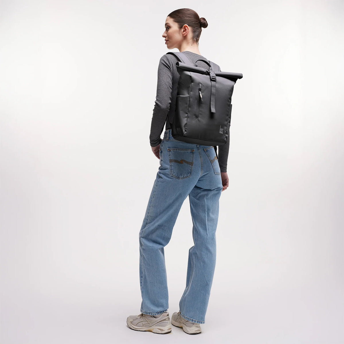 GOT BAG Rucksack Rolltop EASY small monochrome shark