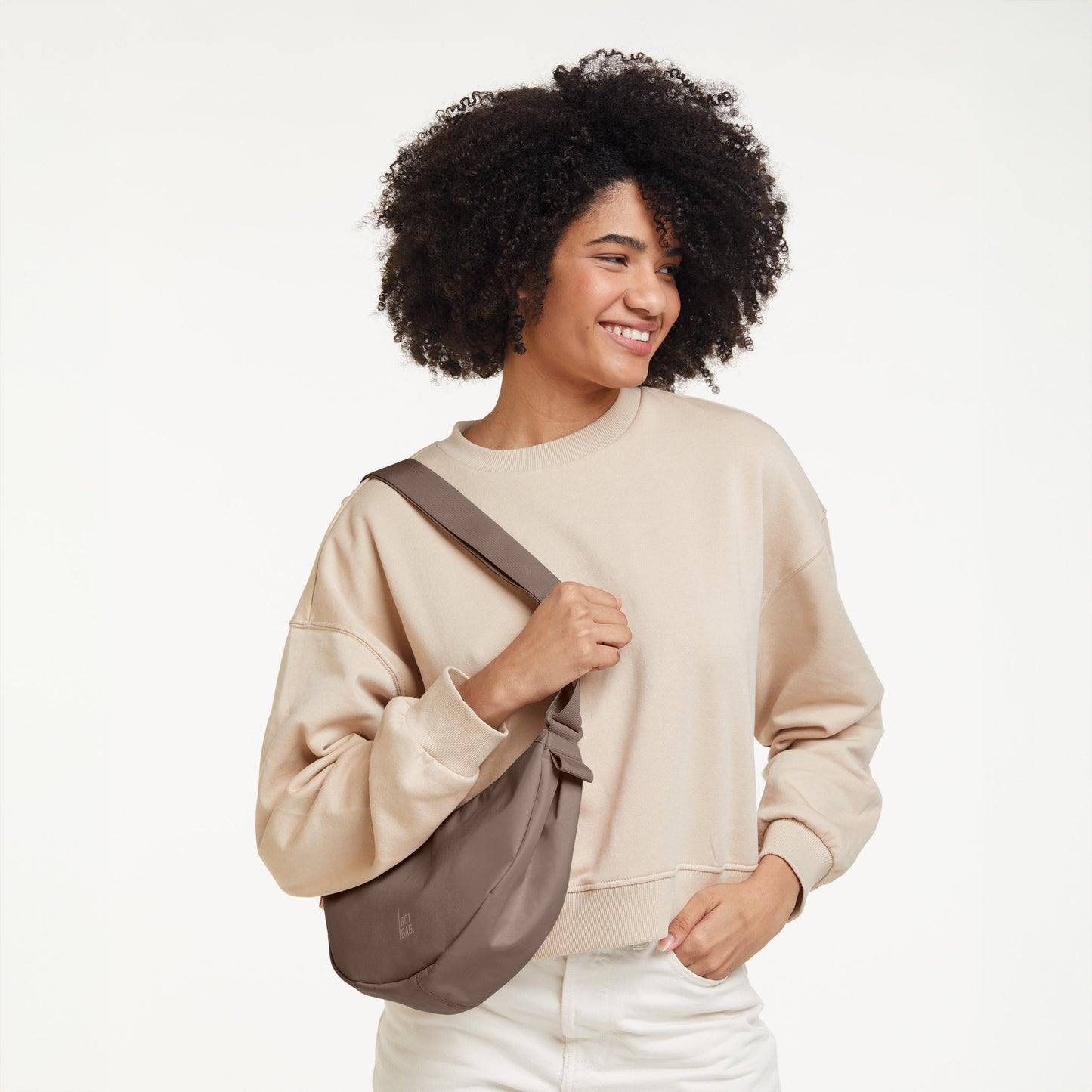 GOT BAG Umhängetasche Moon Bag small monochrome oyster