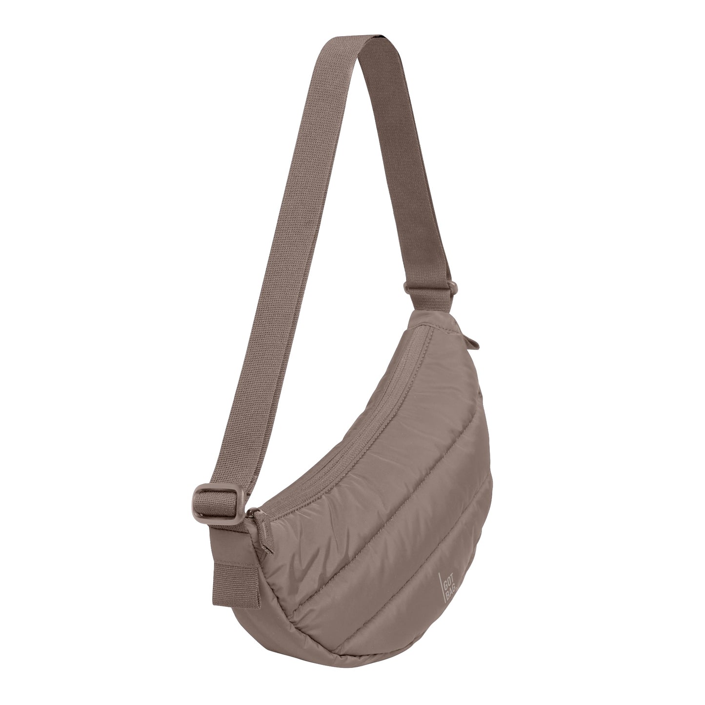 GOT BAG Puffer Moon Bag small monochrome oyster