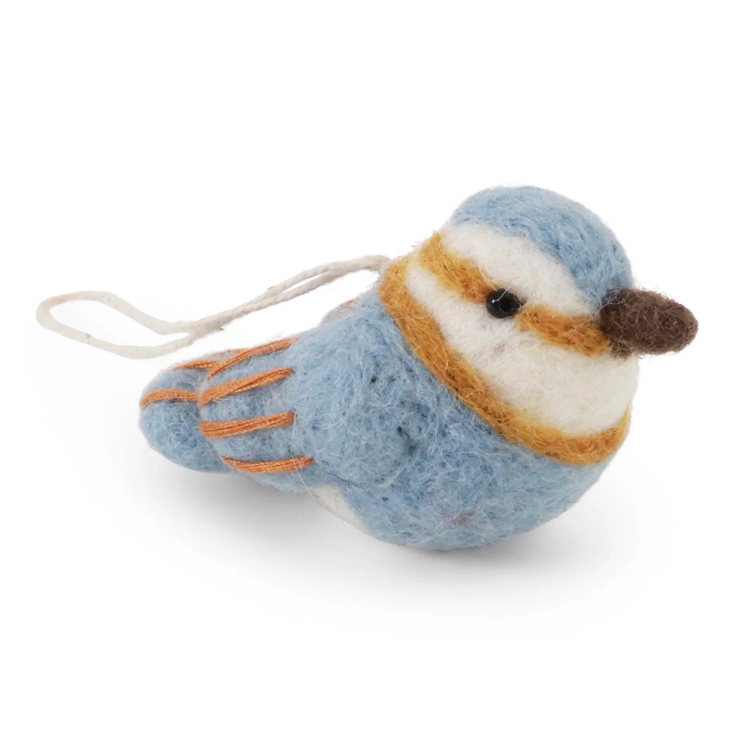 Gry & Sif Filz Vogel Zeisig blau