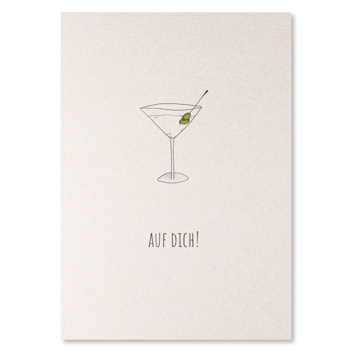 KEITCARDS Grußkarte Auf Dich Martini