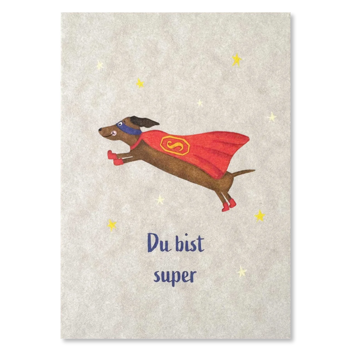 KEITCARDS Grußkarte Dackel Superheld