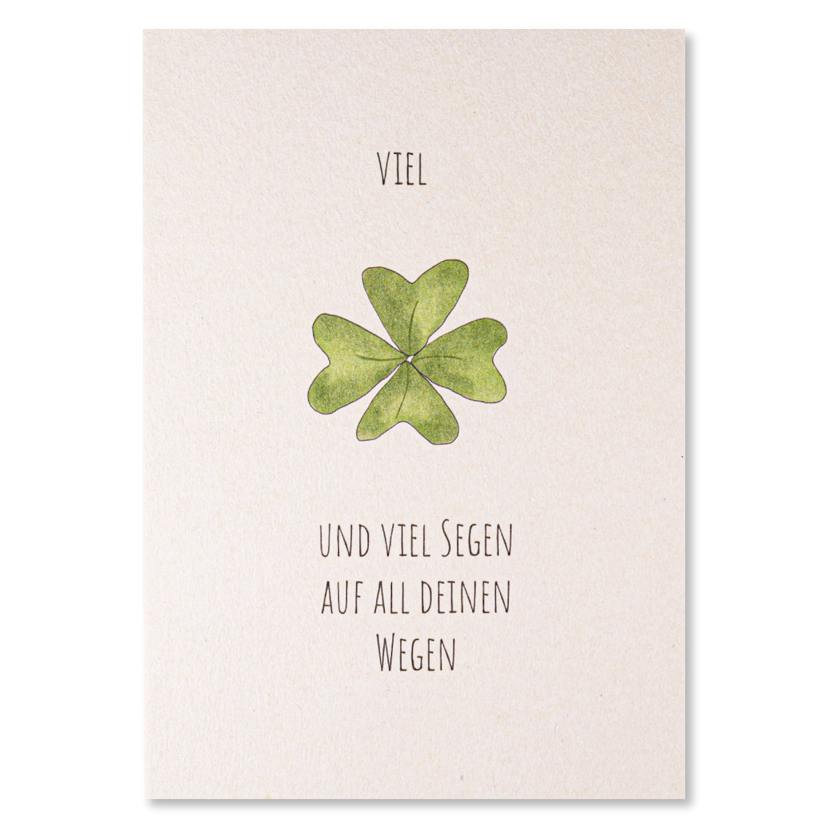KEITCARDS Grußkarte Glück und Segen Kleeblatt