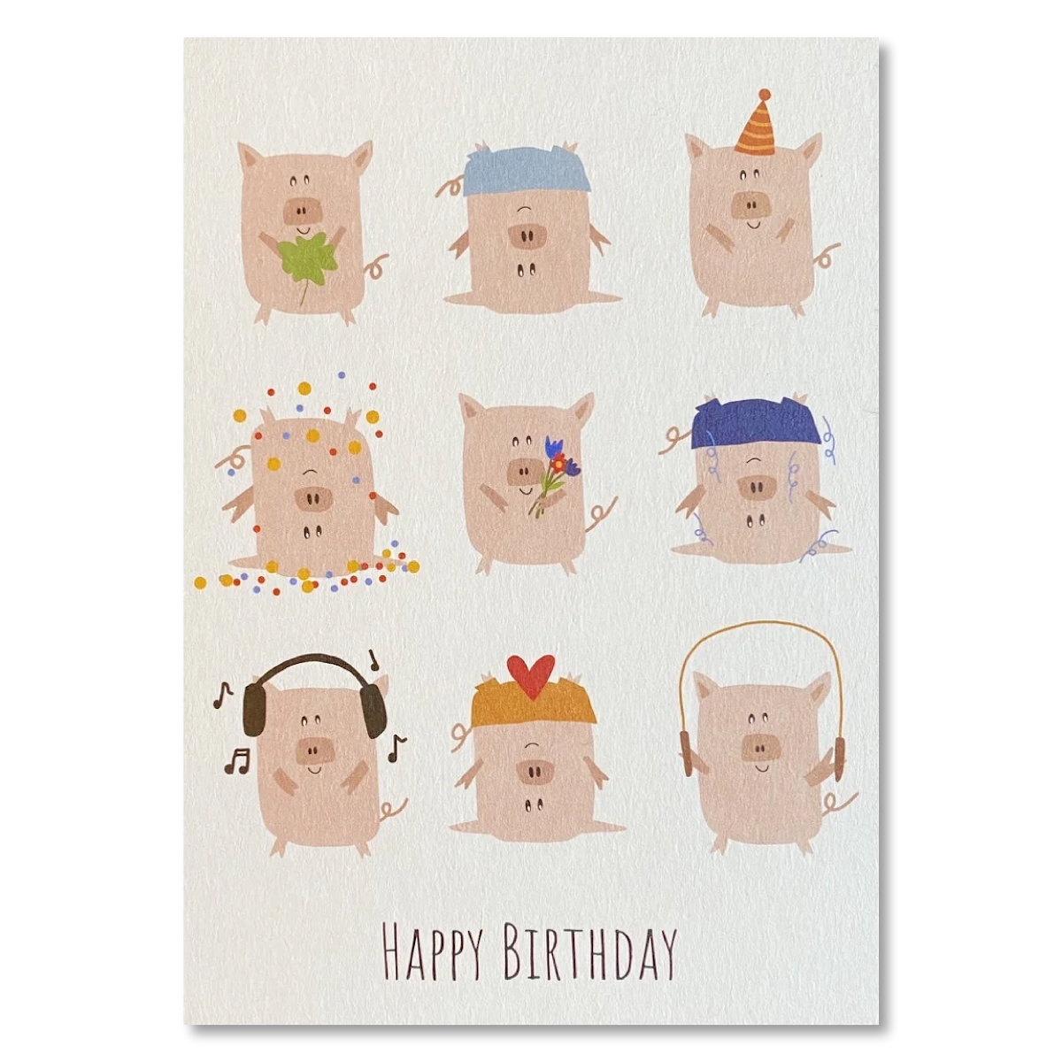 KEITCARDS Grußkarte Glücksschweine