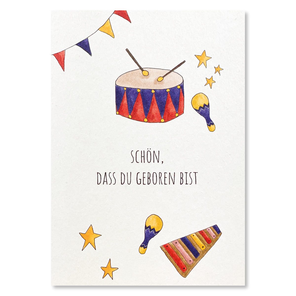 KEITCARDS Grußkarte Schön, dass Du geboren bist