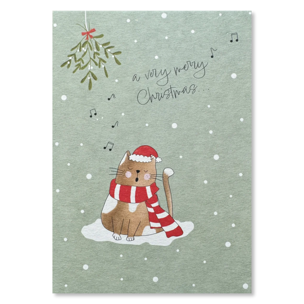 KEITCARDS Grußkarte Weihnachtskatze