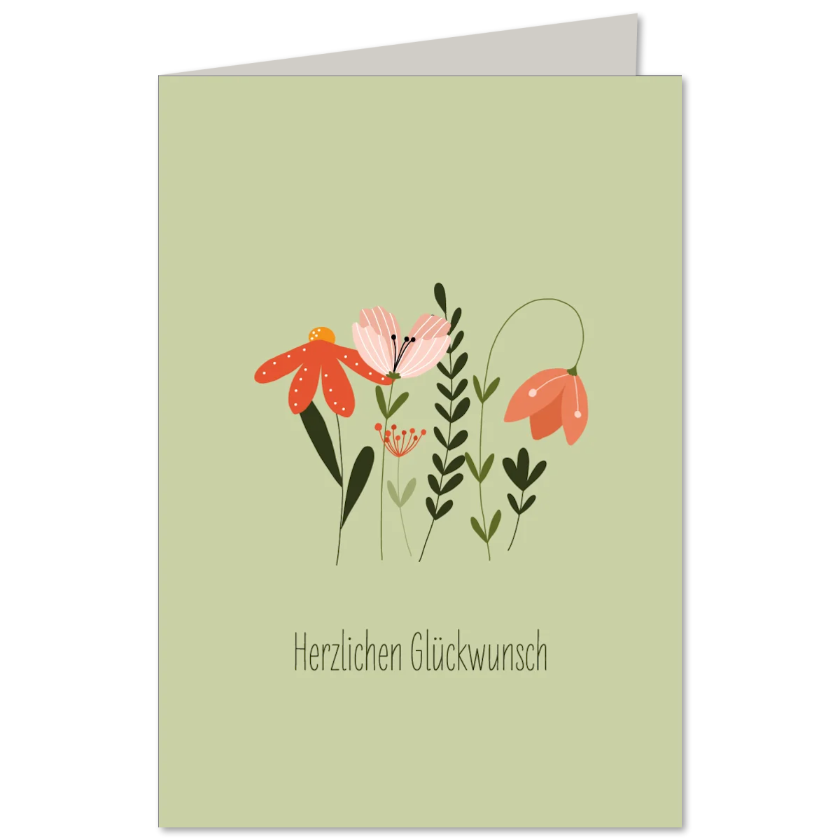 KEITCARDS Klappkarte grüne Frühlingswiese