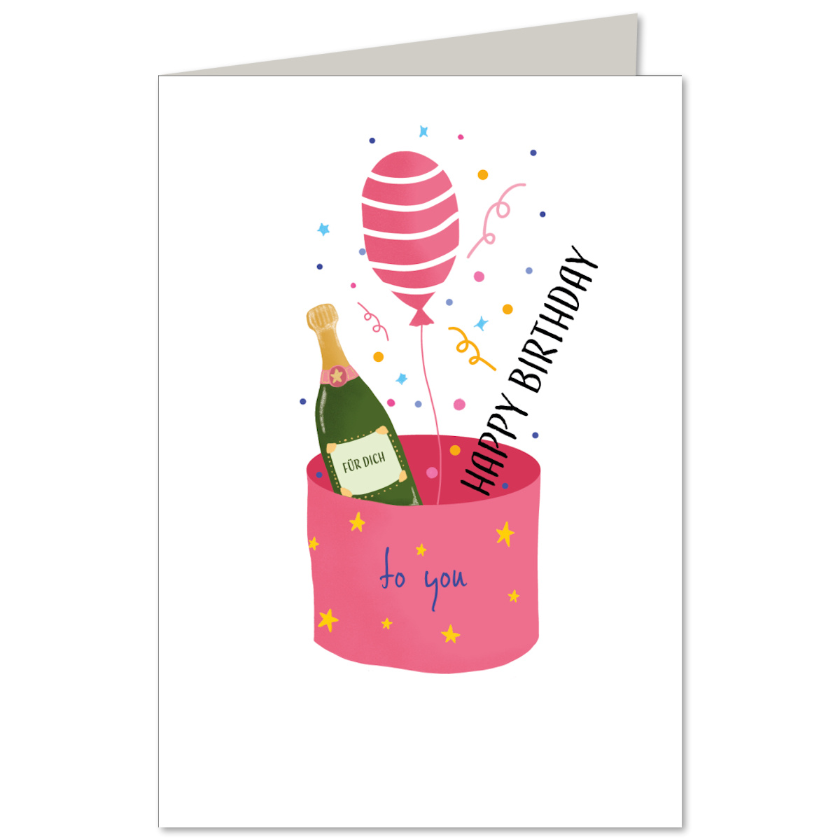 KEITCARDS Klappkarte pinke Geburtstagsbox