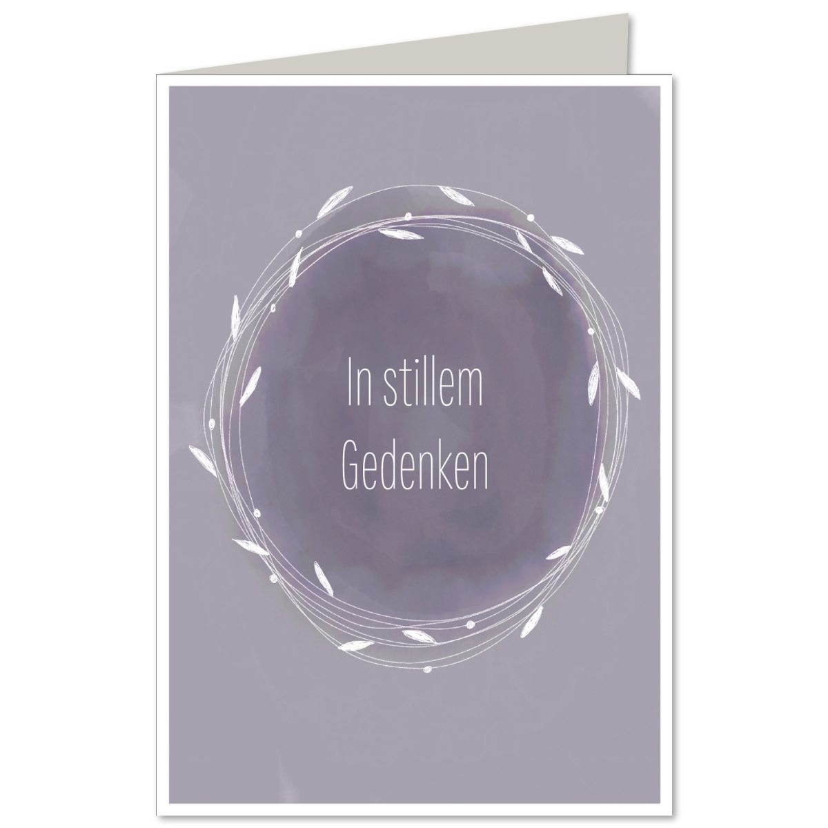 KEITCARDS Klappkarte Aquarell in stillem Gedenken