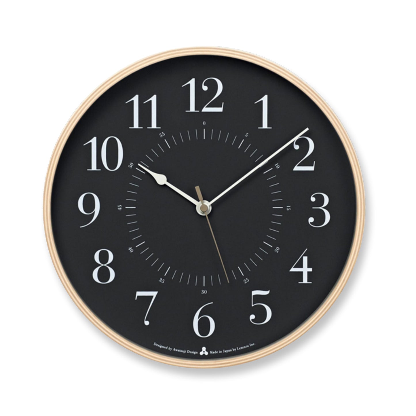 Lemnos Wanduhr Awa Toki grau