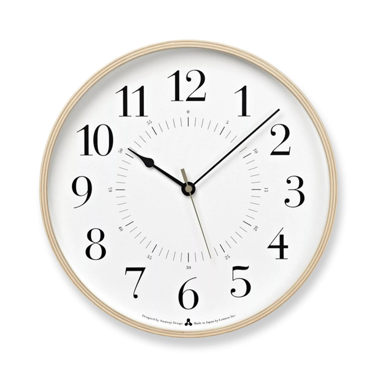 Lemnos Wanduhr Awa Toki weiß