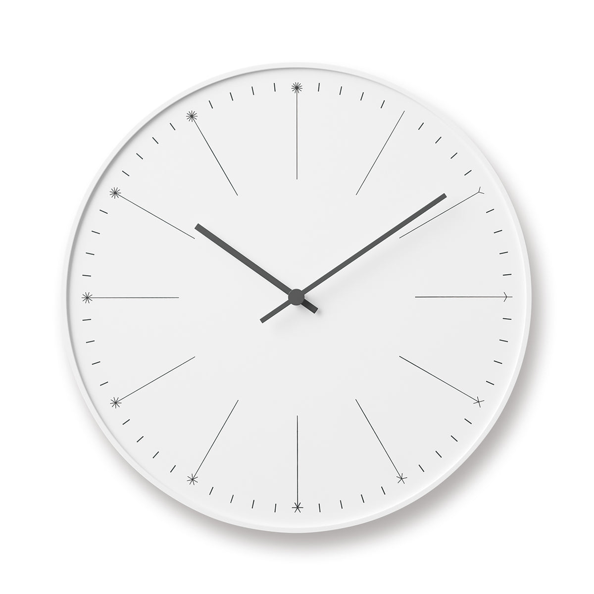 Lemnos Wanduhr Dandelion weiß