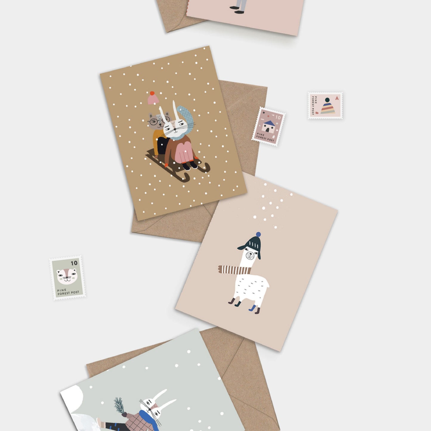 Little Otja Grußkarte Llama with Scarf