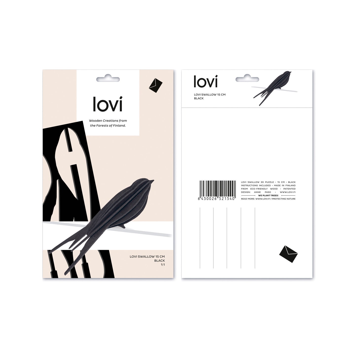 Lovi Schwalbe medium Design Dekofigur Birke