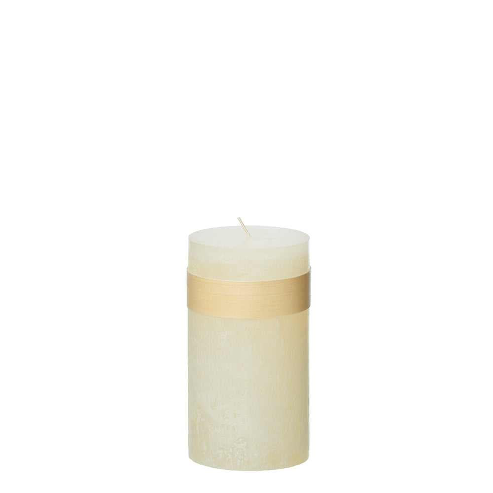 Timber® Stumpenkerze Melon White 5x5x10 cm