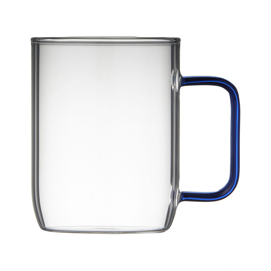 Lyngby Glas Torino Becher 0,4 Liter klar/blau 2er-Pack