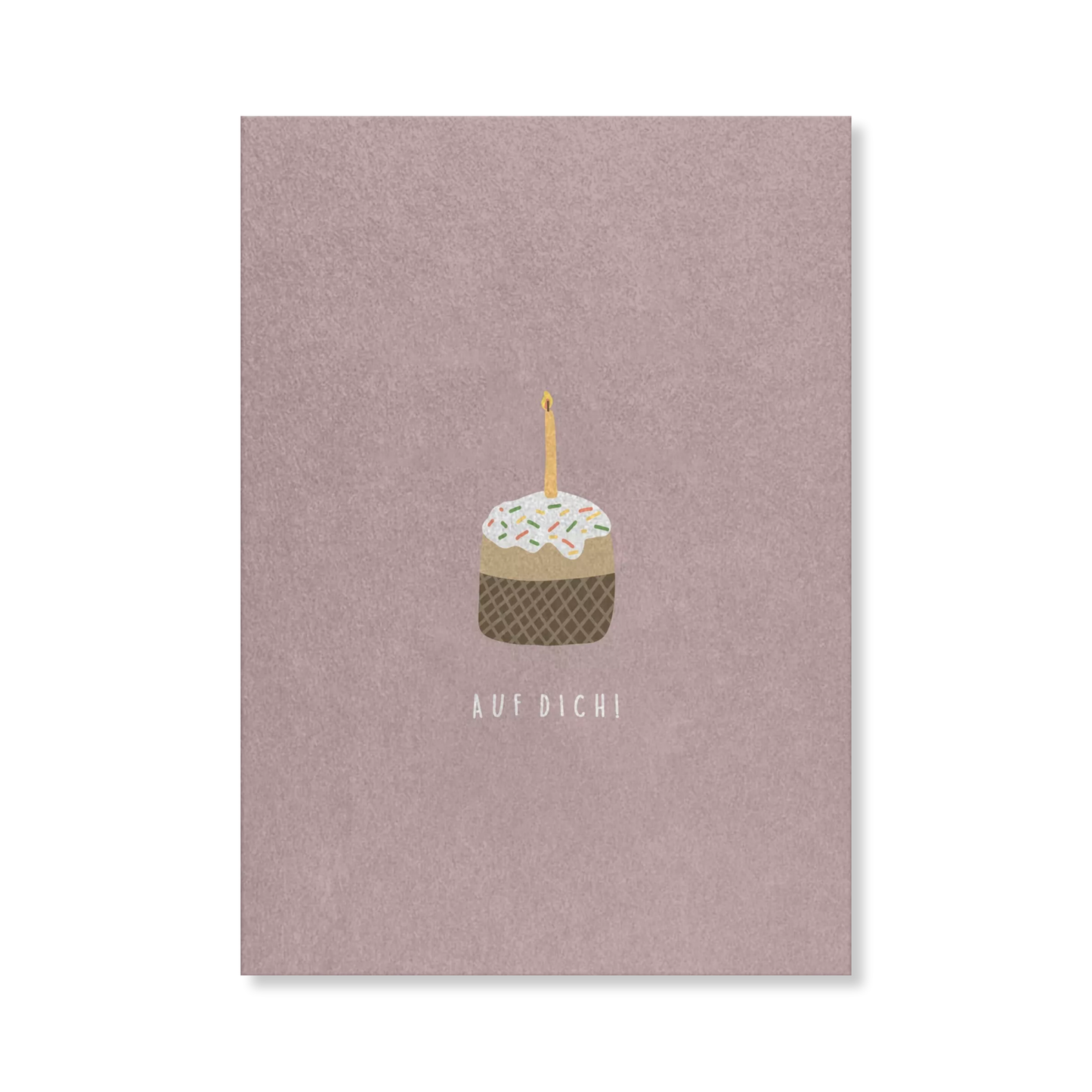 Naturbedacht Postkarte Geburtstag Kuchen mit Kerze Nr. 29