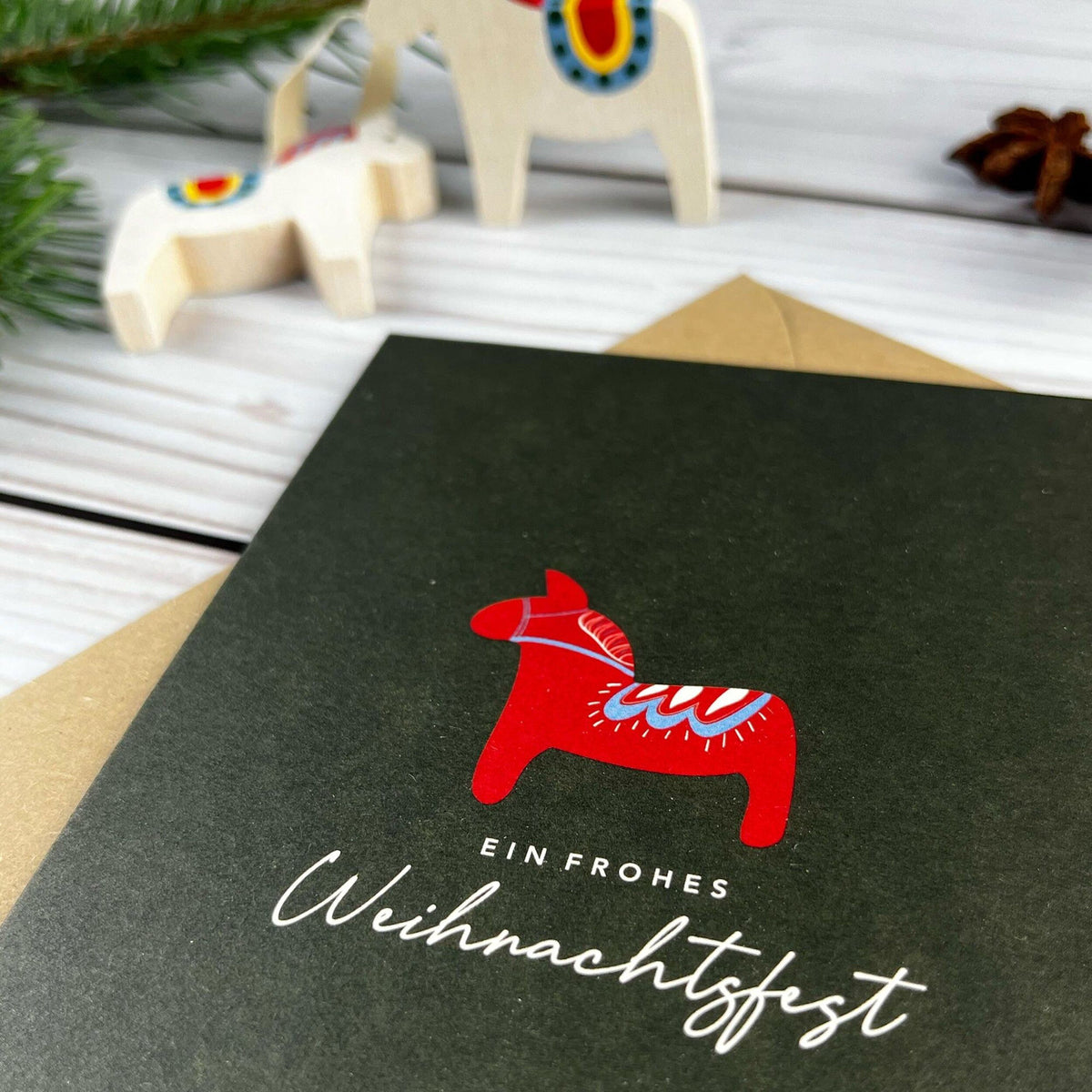 Naturbedacht Postkarten-Set 6 Dalapferde mit Umschläge Nr. 20