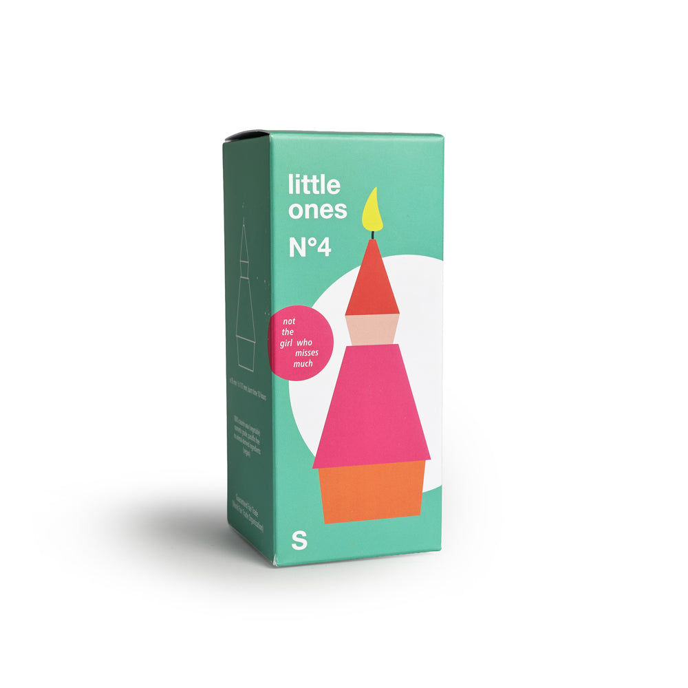 not the girl who misses much Kerze Little Ones N°4 neonpink