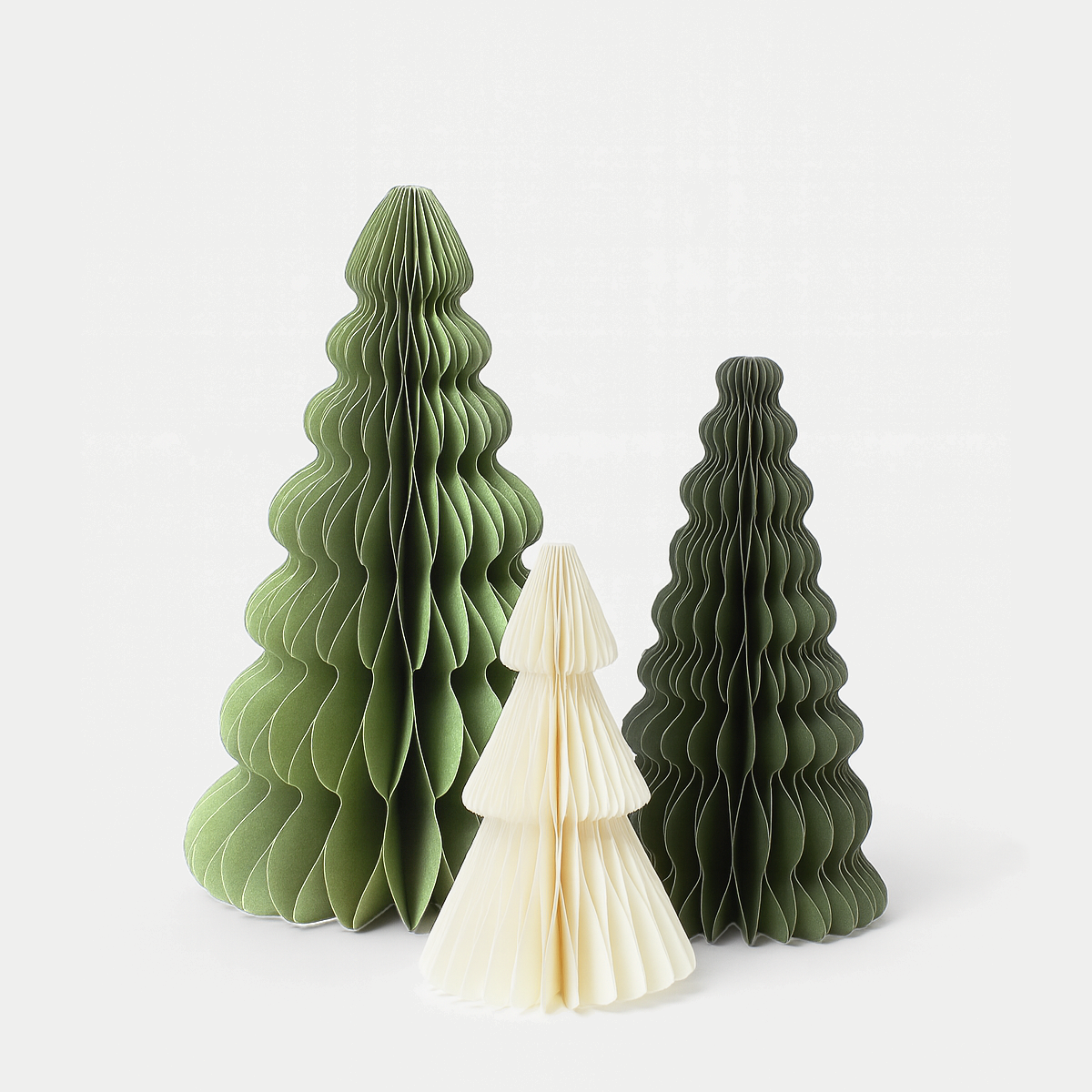 Papurism Tischdekoration Weihnachtsbäume 3er-Set