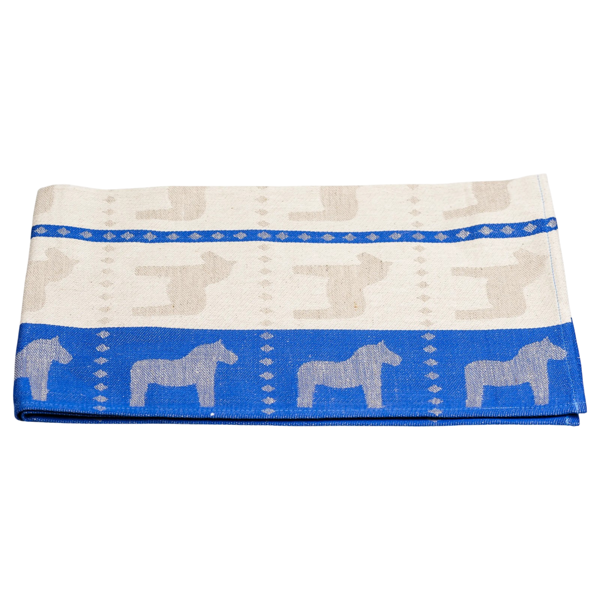 Skandinavisk Hemslöjd Küchentuch Dalapferd blau