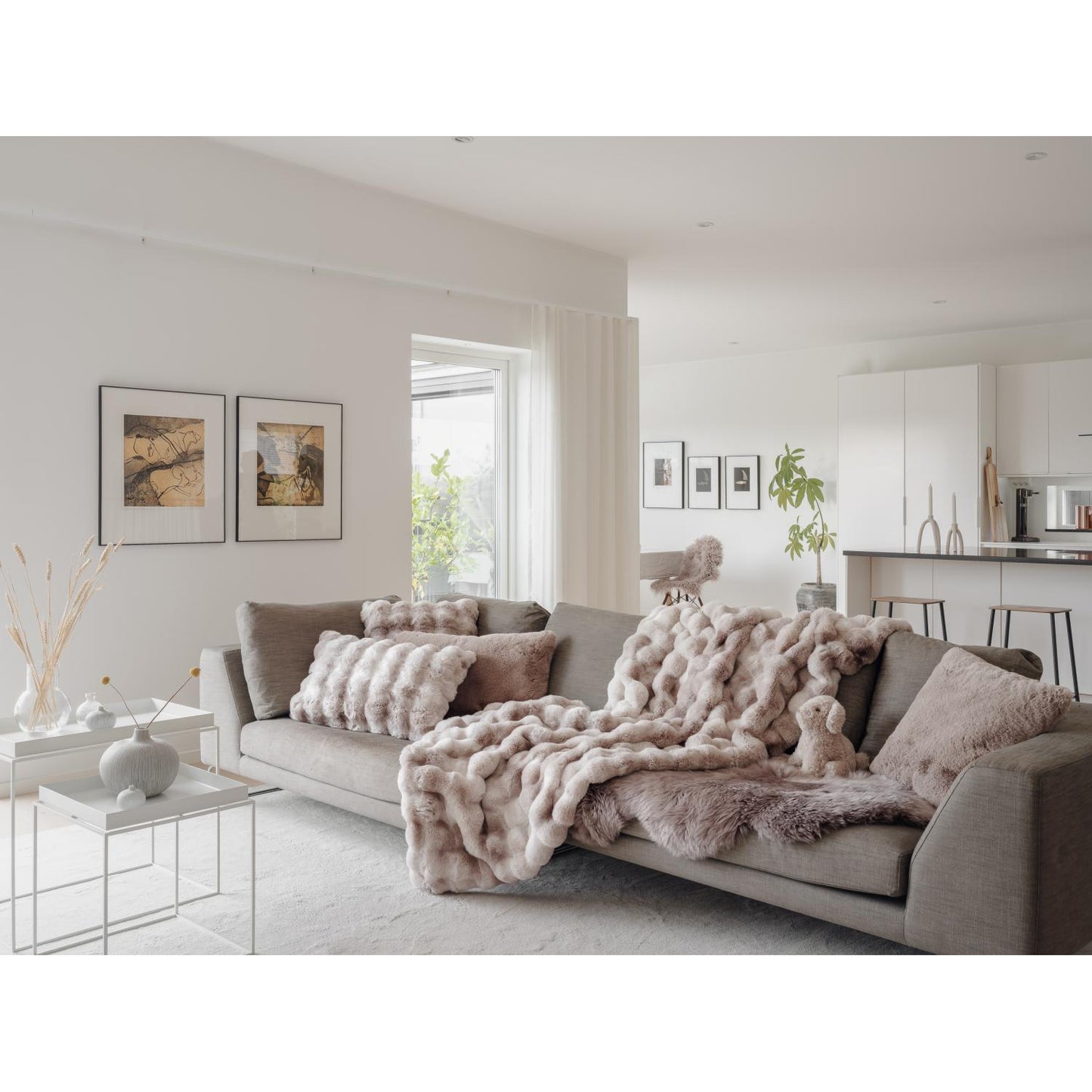 Skinnwille Home Misty Kissen 60×40 cm sand