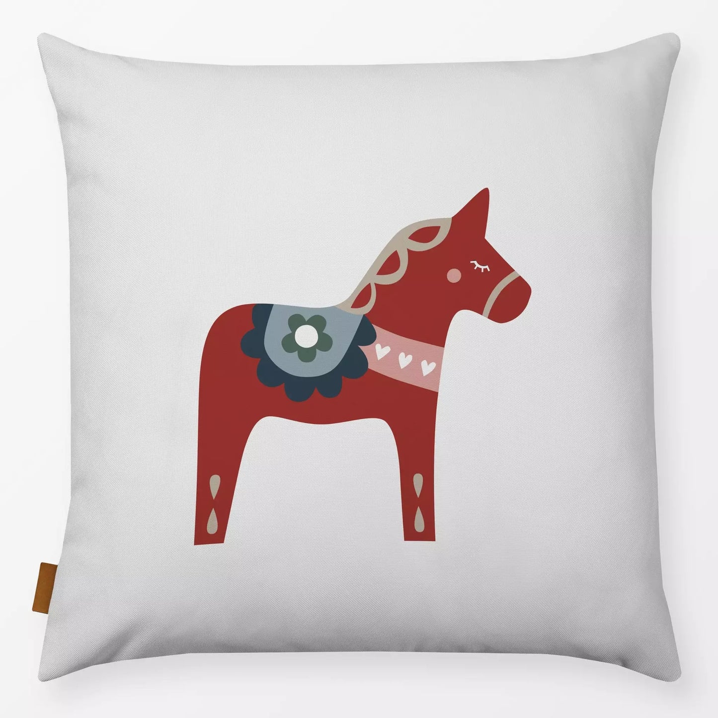 Textilwerk Kissen 40x40 cm Dalapferd Rot