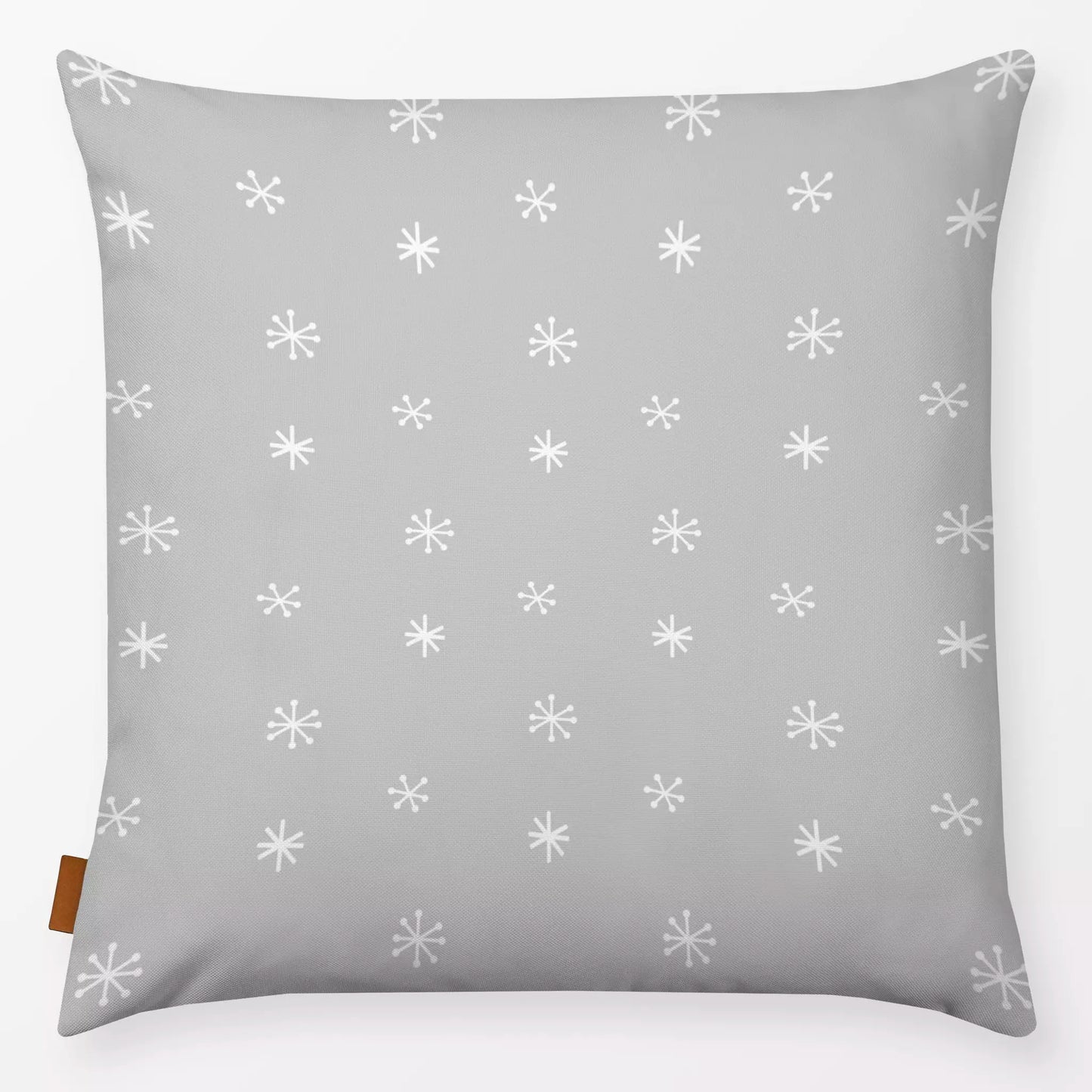 Textilwerk Kissen 40x40 cm Schneeflocken grau